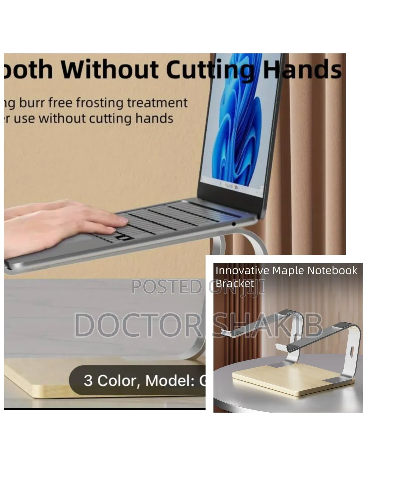 Metallic Laptop Table Raiser Holder