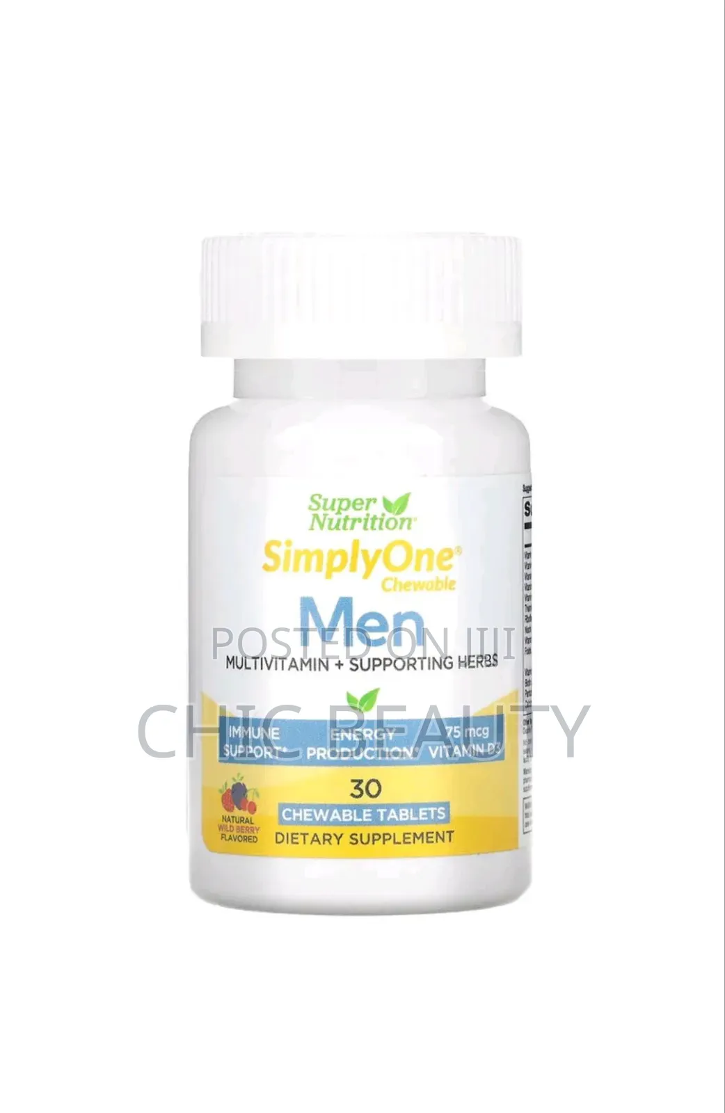 Simply One Multivitamin, Wild-Berry Chewable 30 Tabs