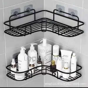 2pcs No Drill Corner Shelf Organizer
