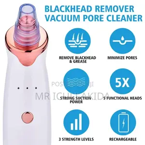 Vacuum Facial Pore Black Head/Pimple Remover With 5heads