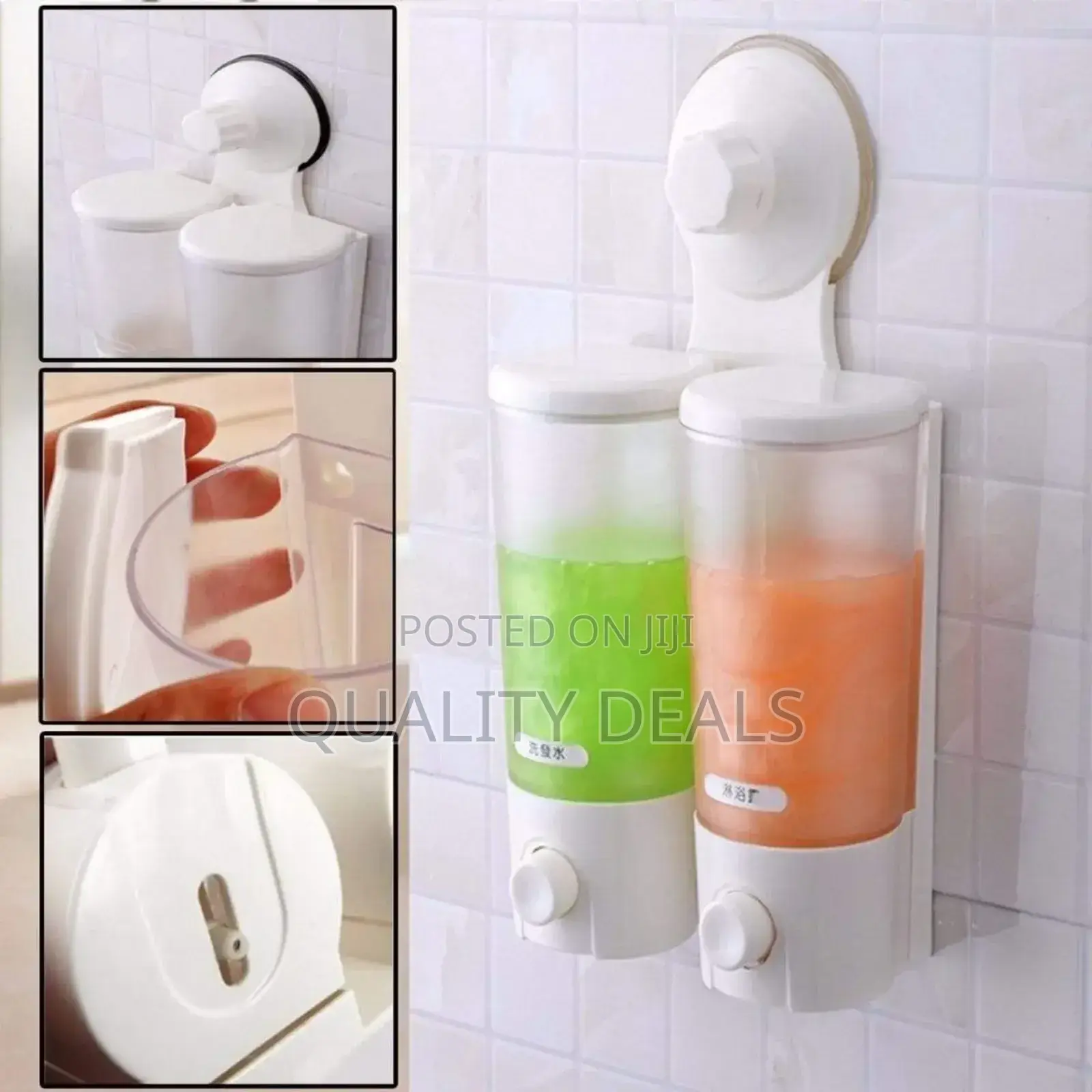 Wall Mounted Manual Double Liquid Soap Dispenser