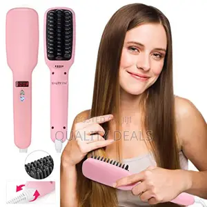 Iconic Hair Straightener Brush Comb 2in1 PTC Heating