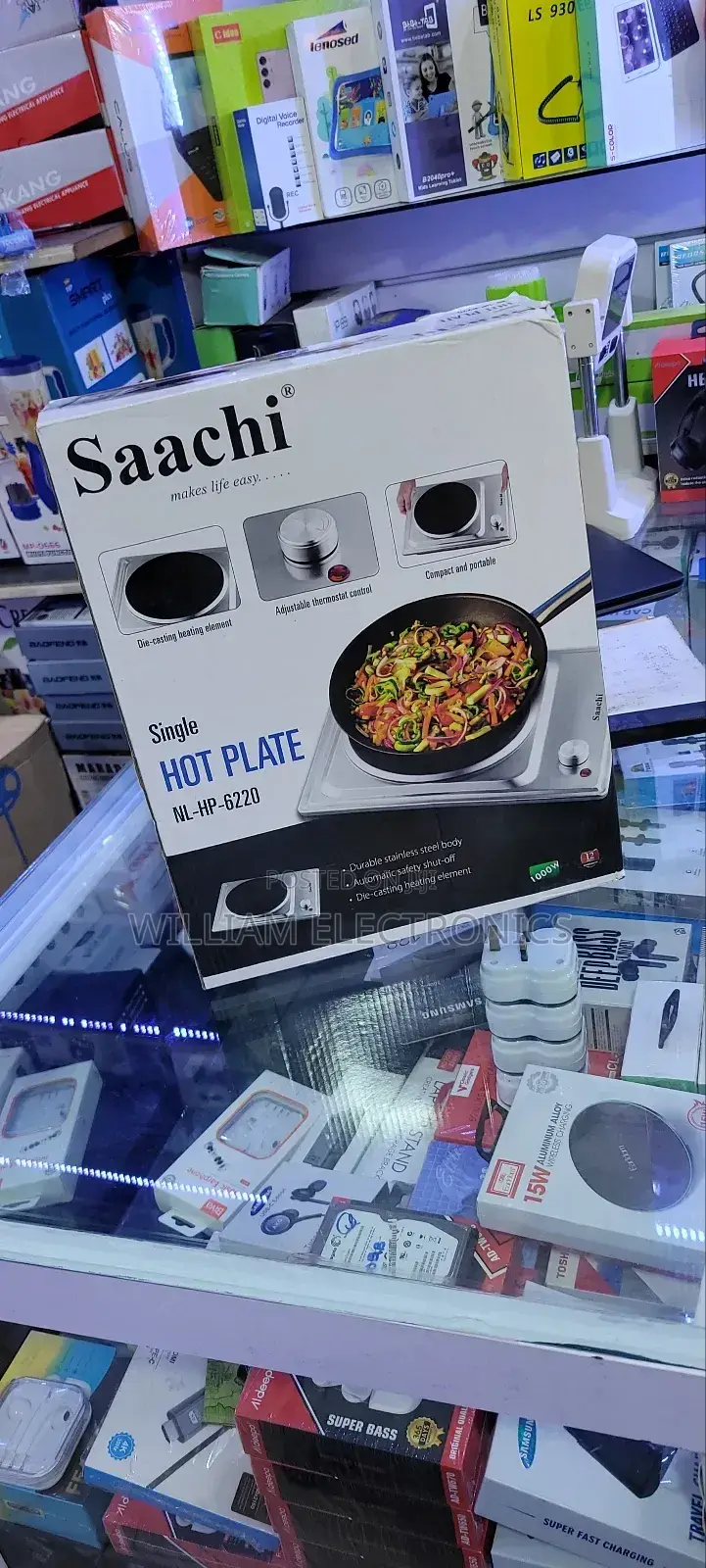 NL-HP-6220 Hot Plate/Saachi Single Hot Plate-Silver