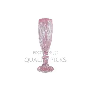 6 Pieces of Long Diamond Design Wine Glasses-Colorless.