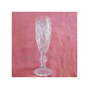 6 Pieces of Long Diamond Design Wine Glasses-Colorless.