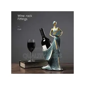 Wine Rack Whisky Holder Shelf Bottle Stand Decoration, Blue