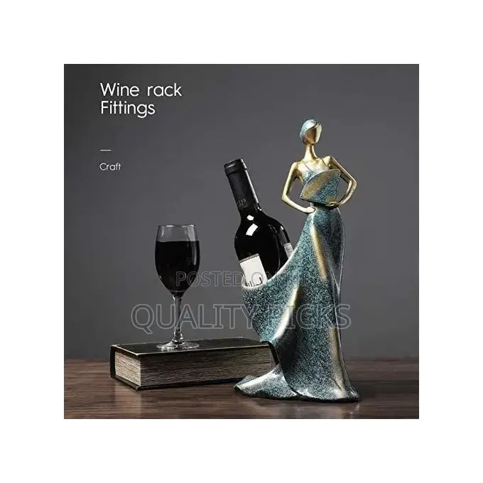 Wine Rack Whisky Holder Shelf Bottle Stand Decoration, Blue