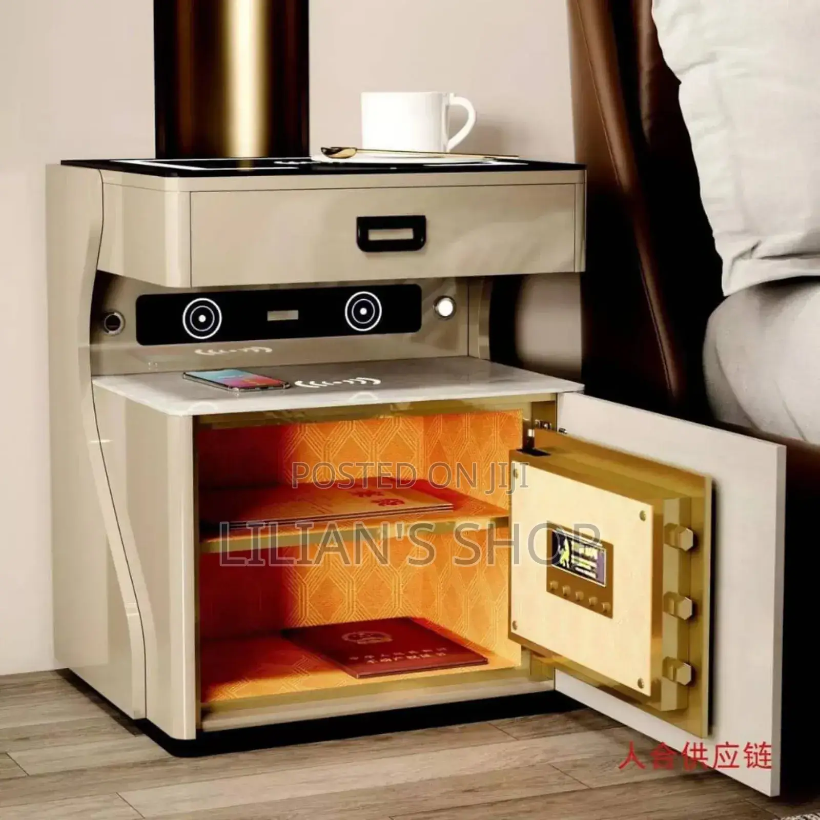 Smart Multifunction Table With Hidden Fireproof Safe