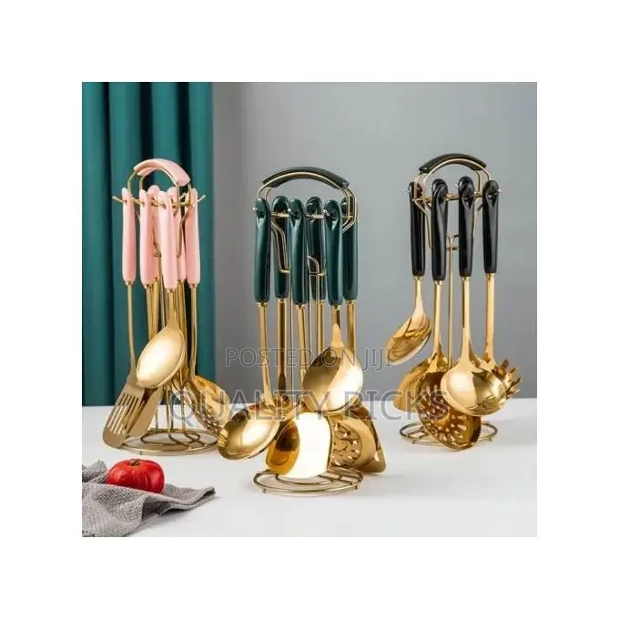 7 Pc Kitchen Tool Cooking Utensils Serving Spoons Cutlery