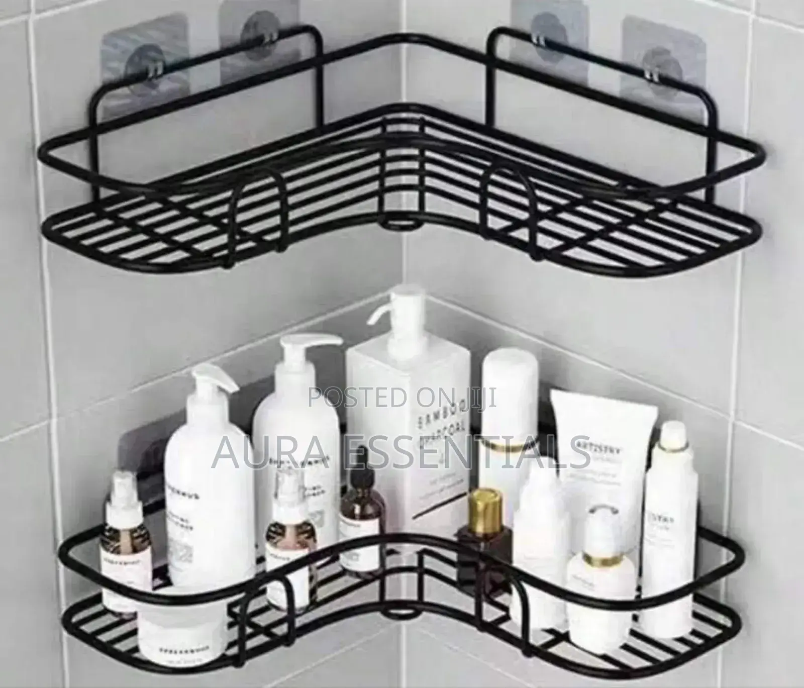 2pcs No Drill Corner Shelf Organizer
