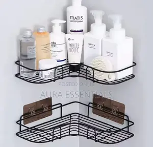 2pcs No Drill Corner Shelf Organizer
