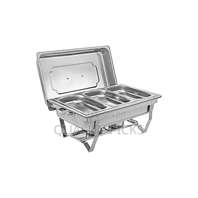 9.5litre Stainless Steel Triple Serving Dish Food Warme