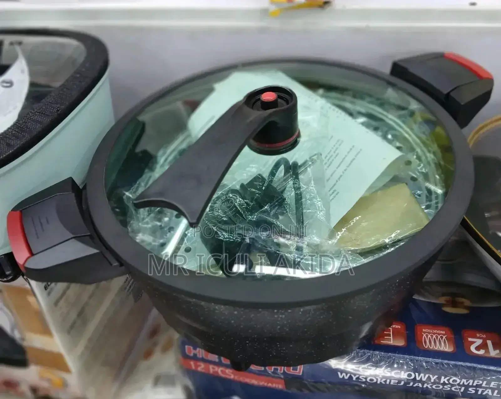 Electric Cooking Low Pressure Frying Pan WTH Double Ears