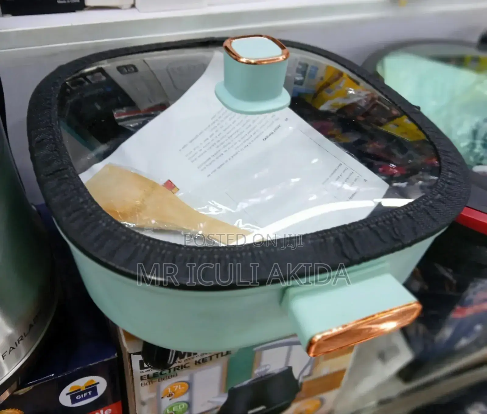 Profesional Electric Frying Saucepan WTH Steaming Lid Cover