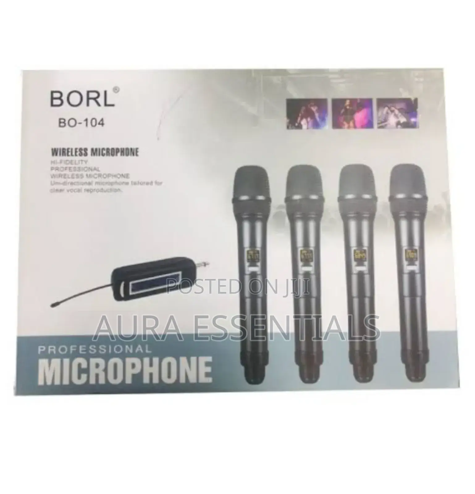 Borl 4 in 1 High-Quality Wireless Microphones
