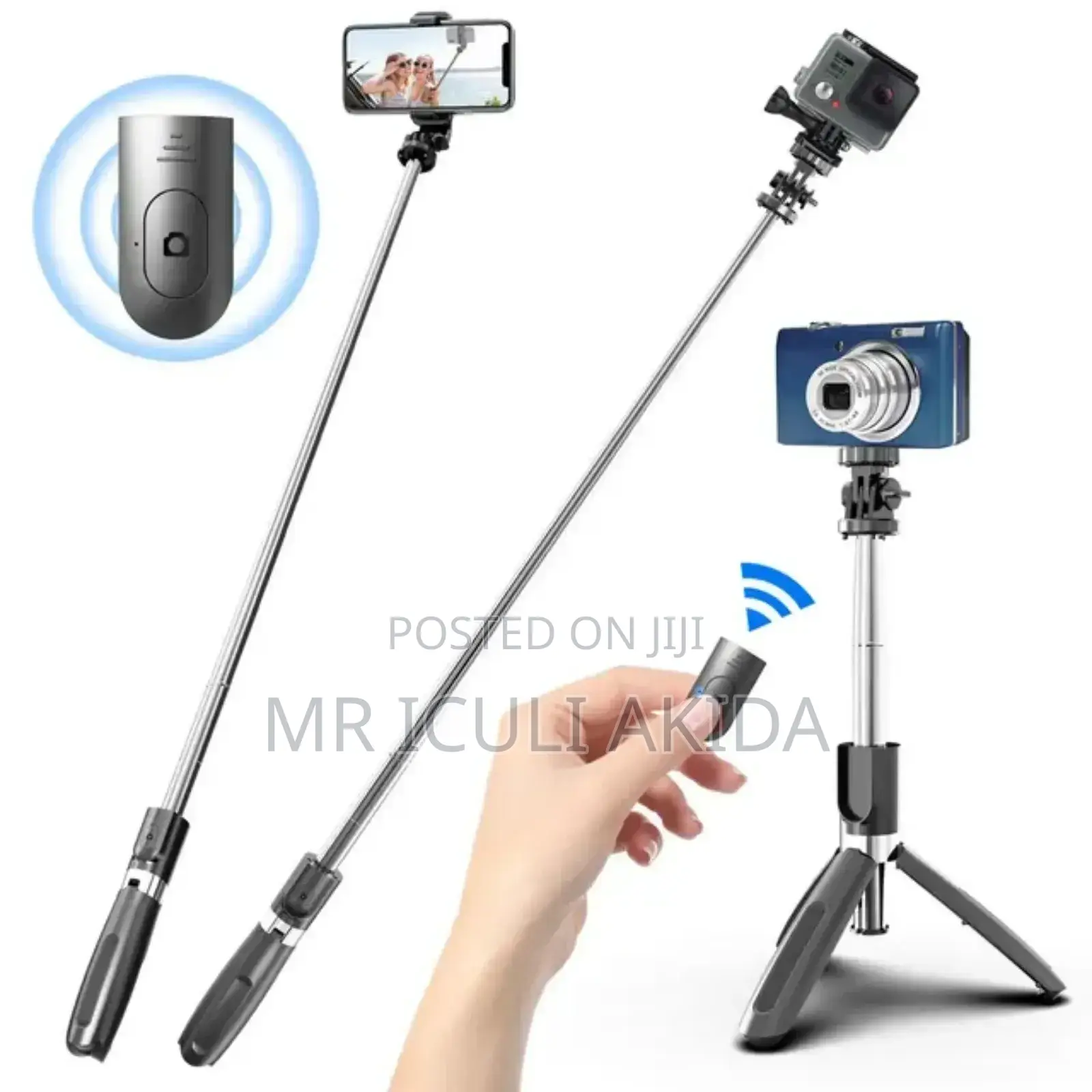 Wireless Handheld Selfie Stick With Tripod Supports