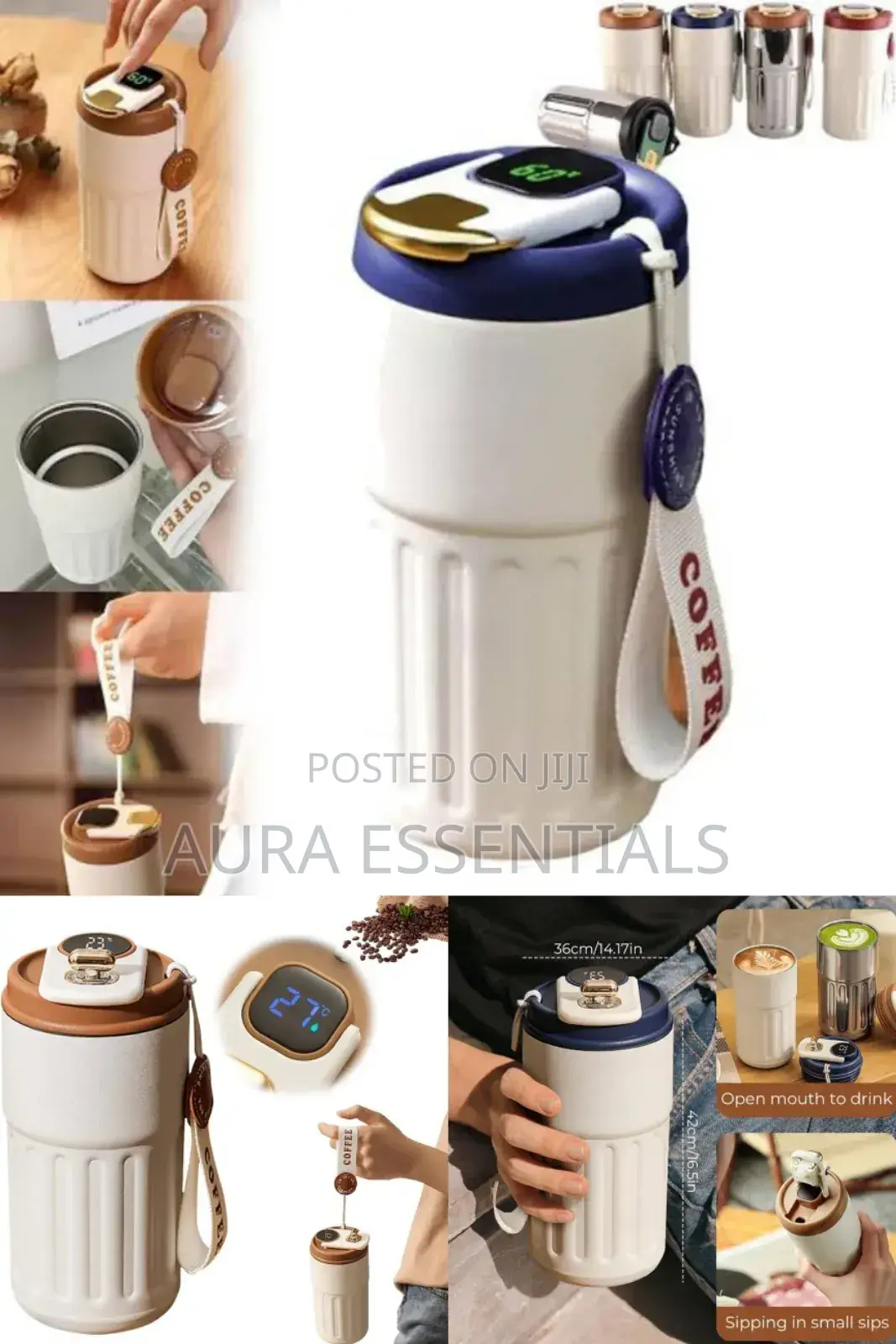 Travel Leakproof Temperature Display Mug