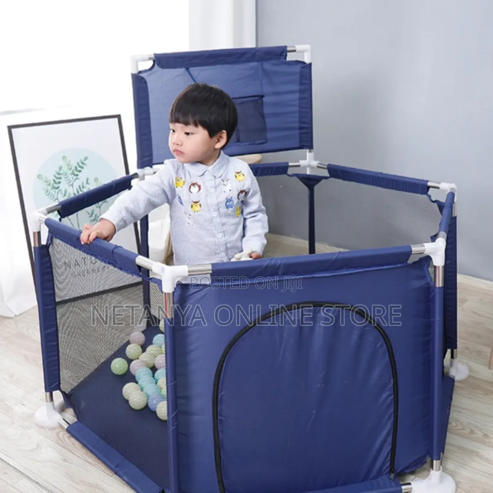 Children's Play Fenced Pen With Balls