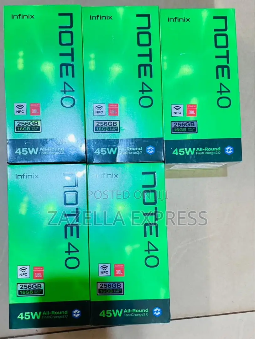 New Infinix Note 40 256 GB Black