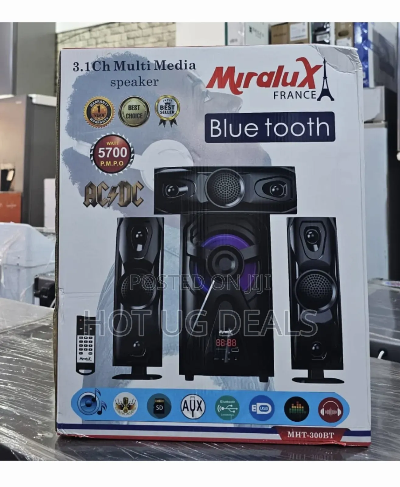 Miralux Bluetooth Home System Woofer With Bass Speaker