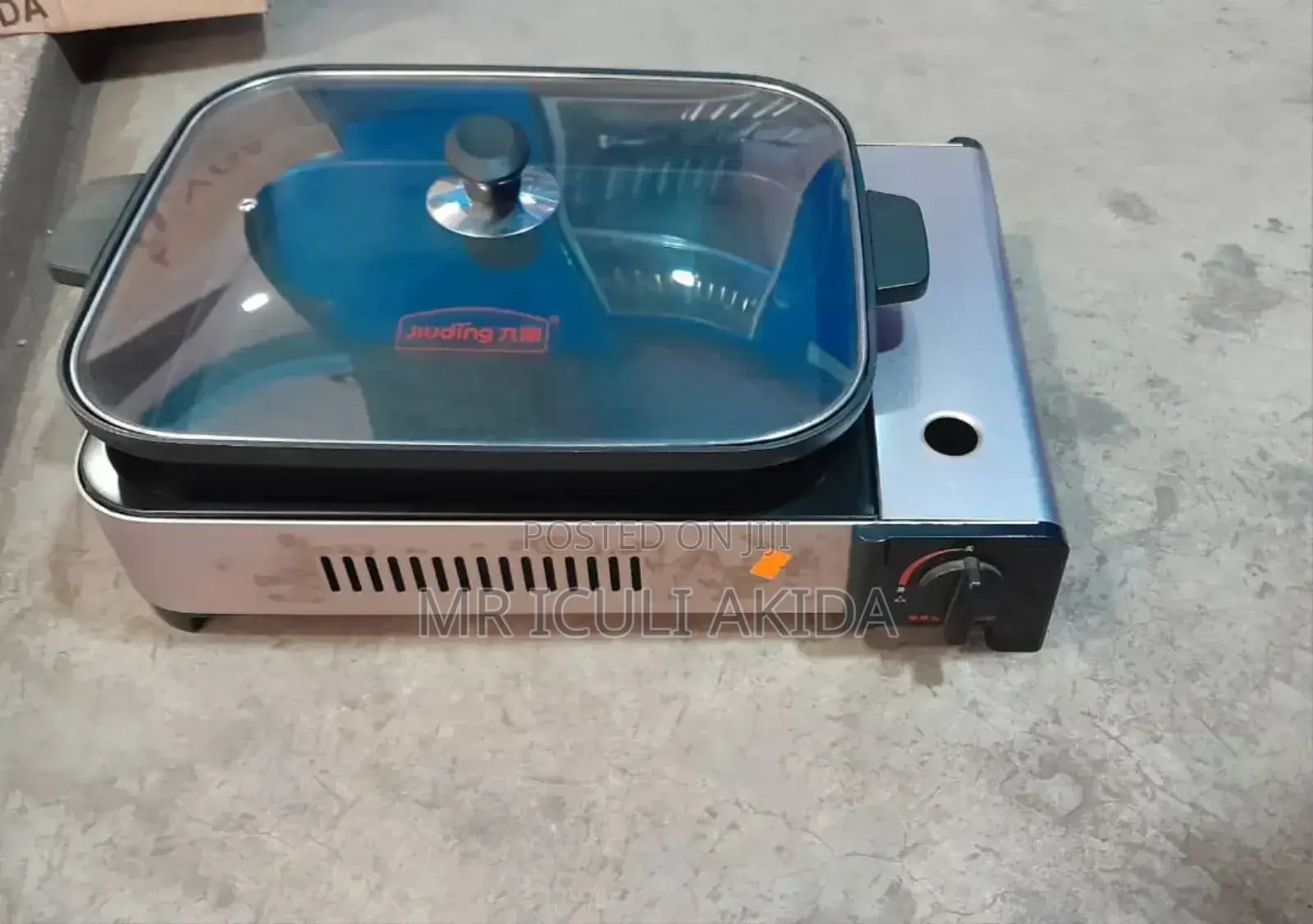 2in1 Outdoor Camping Stove and Gas Grill WTH Steaming Lid