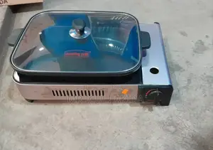 2in1 Outdoor Camping Stove and Gas Grill WTH Steaming Lid