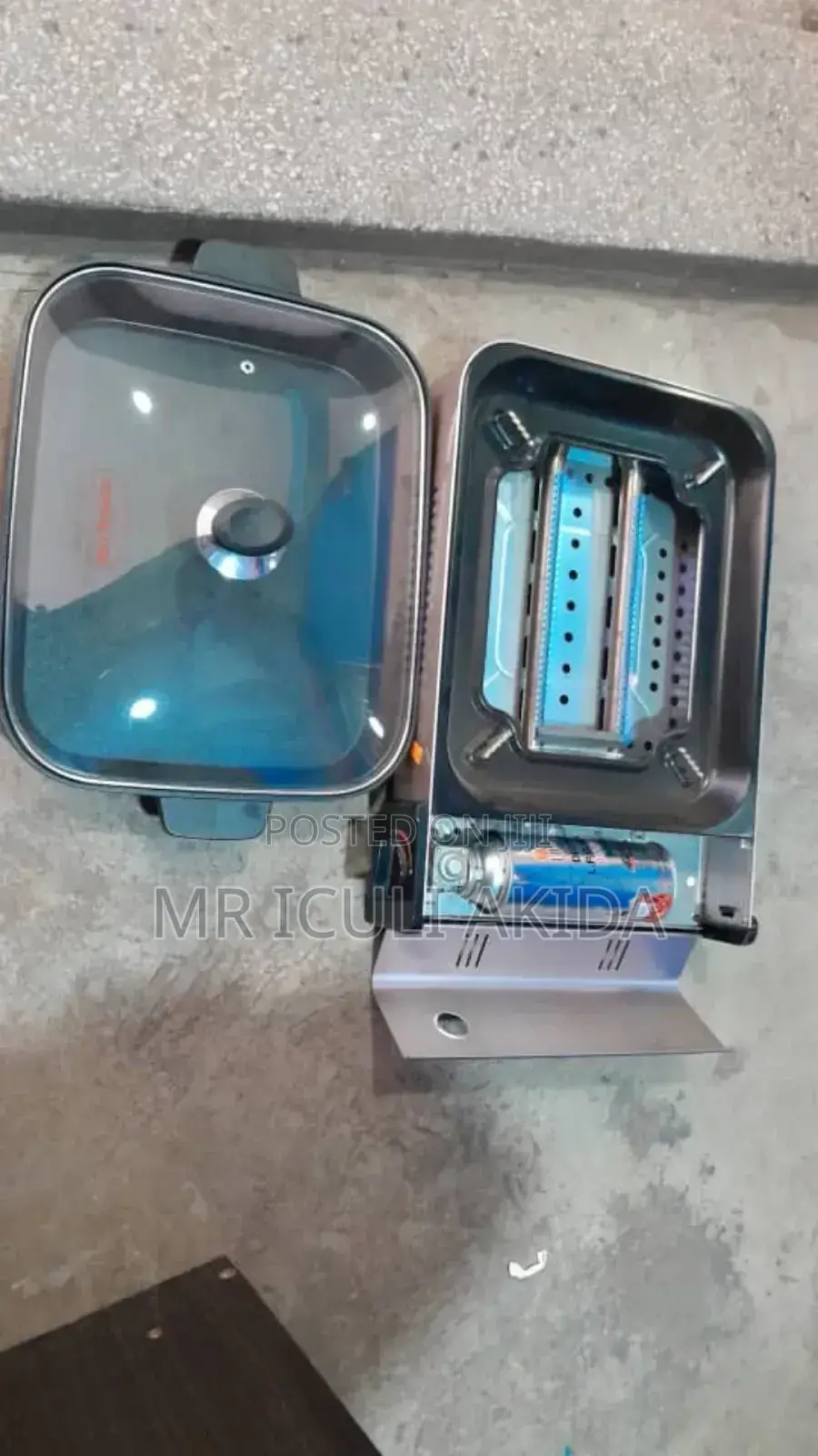 2in1 Outdoor Camping Stove and Gas Grill WTH Steaming Lid