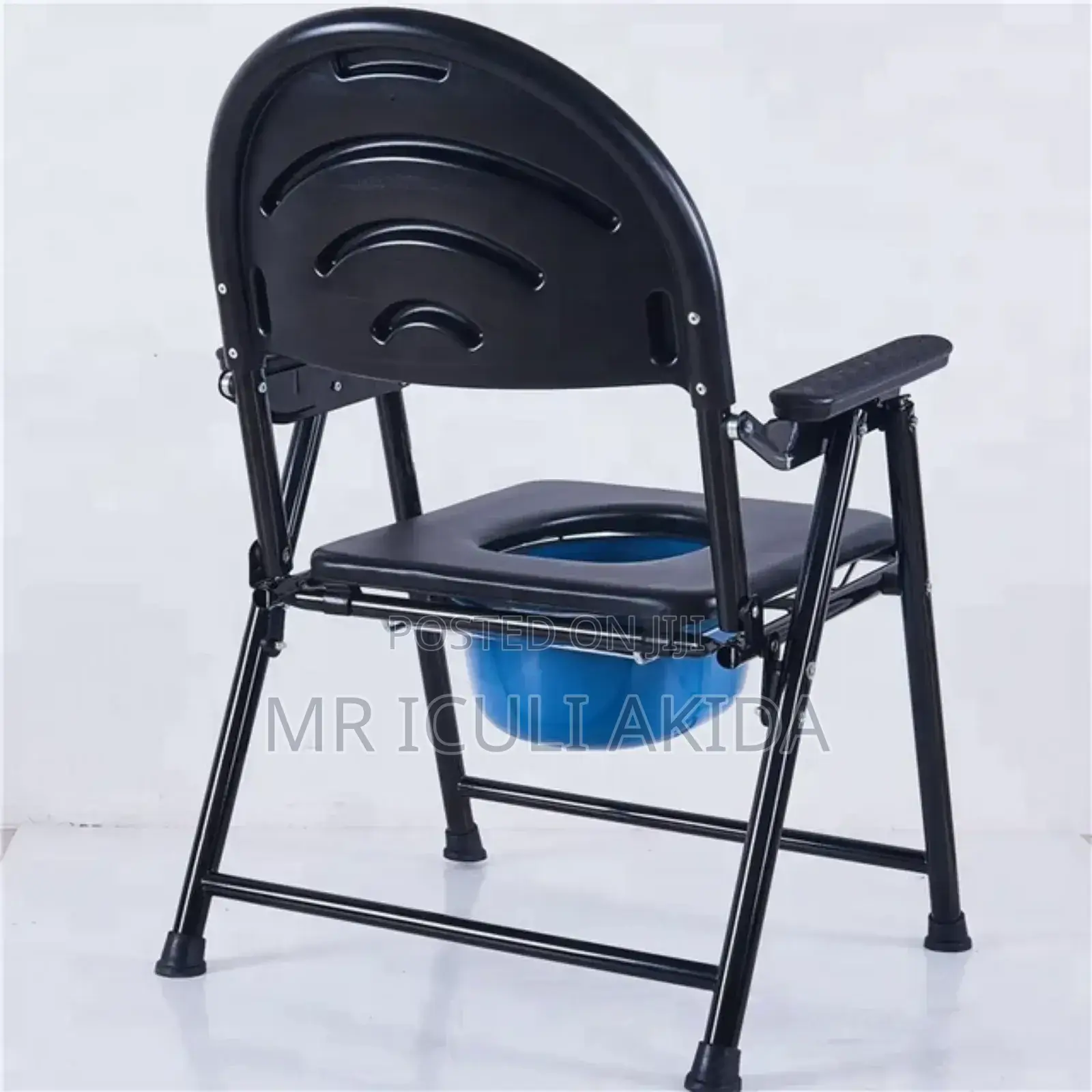 Heavyduty Folding Commode Adults Medical Armrest Potty Chair