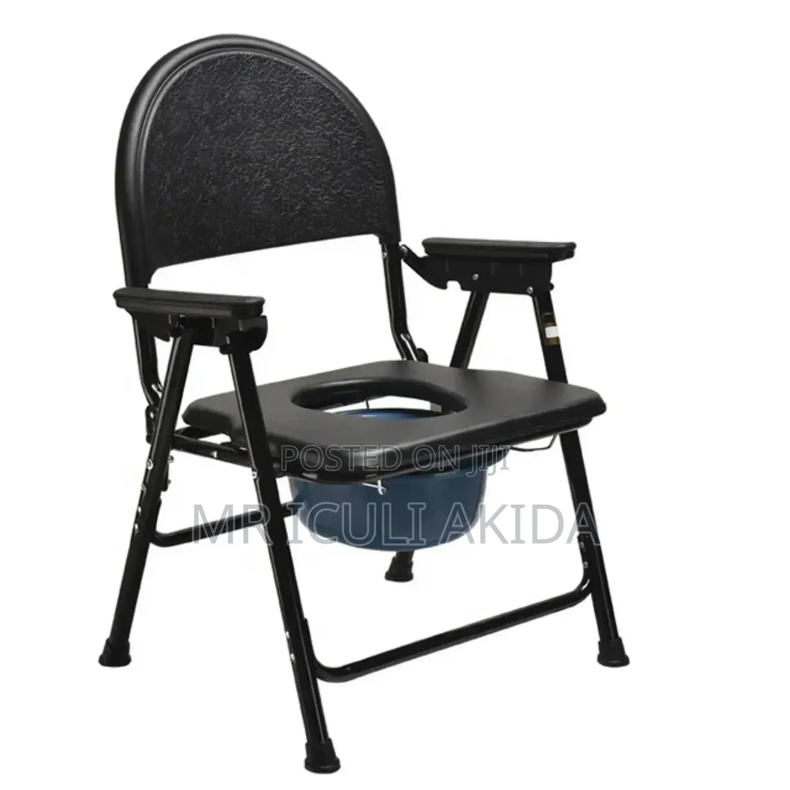 Heavyduty Folding Commode Adults Medical Armrest Potty Chair