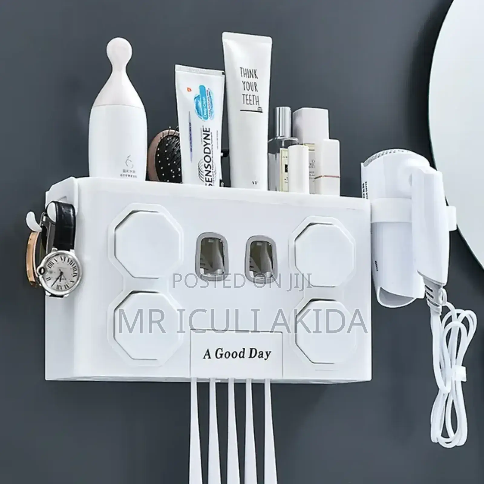 Classy Wall Bathroom Toothbrush Holder Pate Dispenser