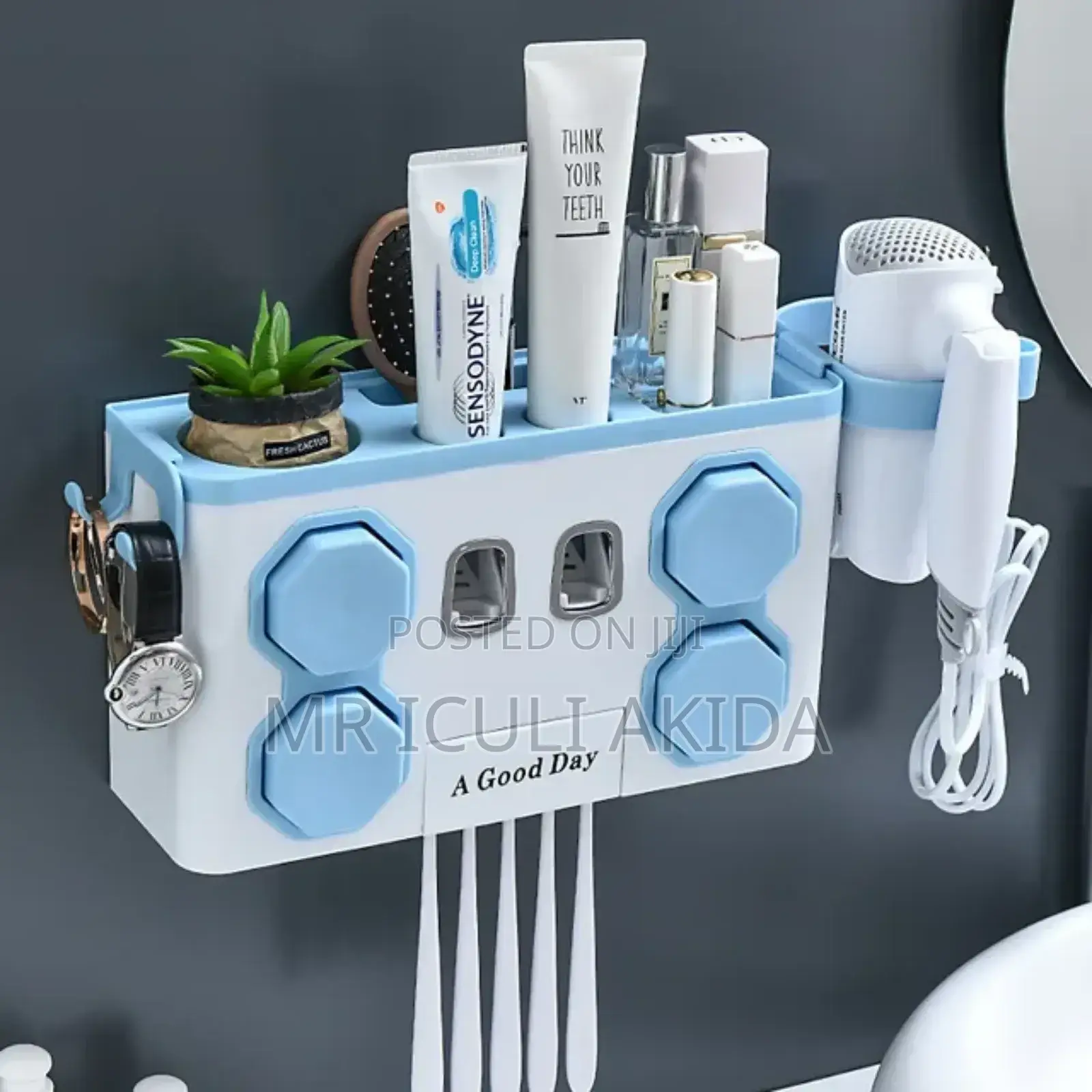 Classy Wall Bathroom Toothbrush Holder Pate Dispenser