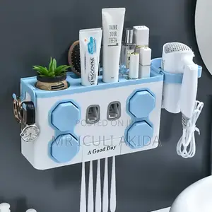Classy Wall Bathroom Toothbrush Holder Pate Dispenser