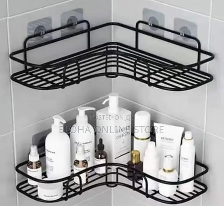 2pcs No Drill Corner Shelf Organizer