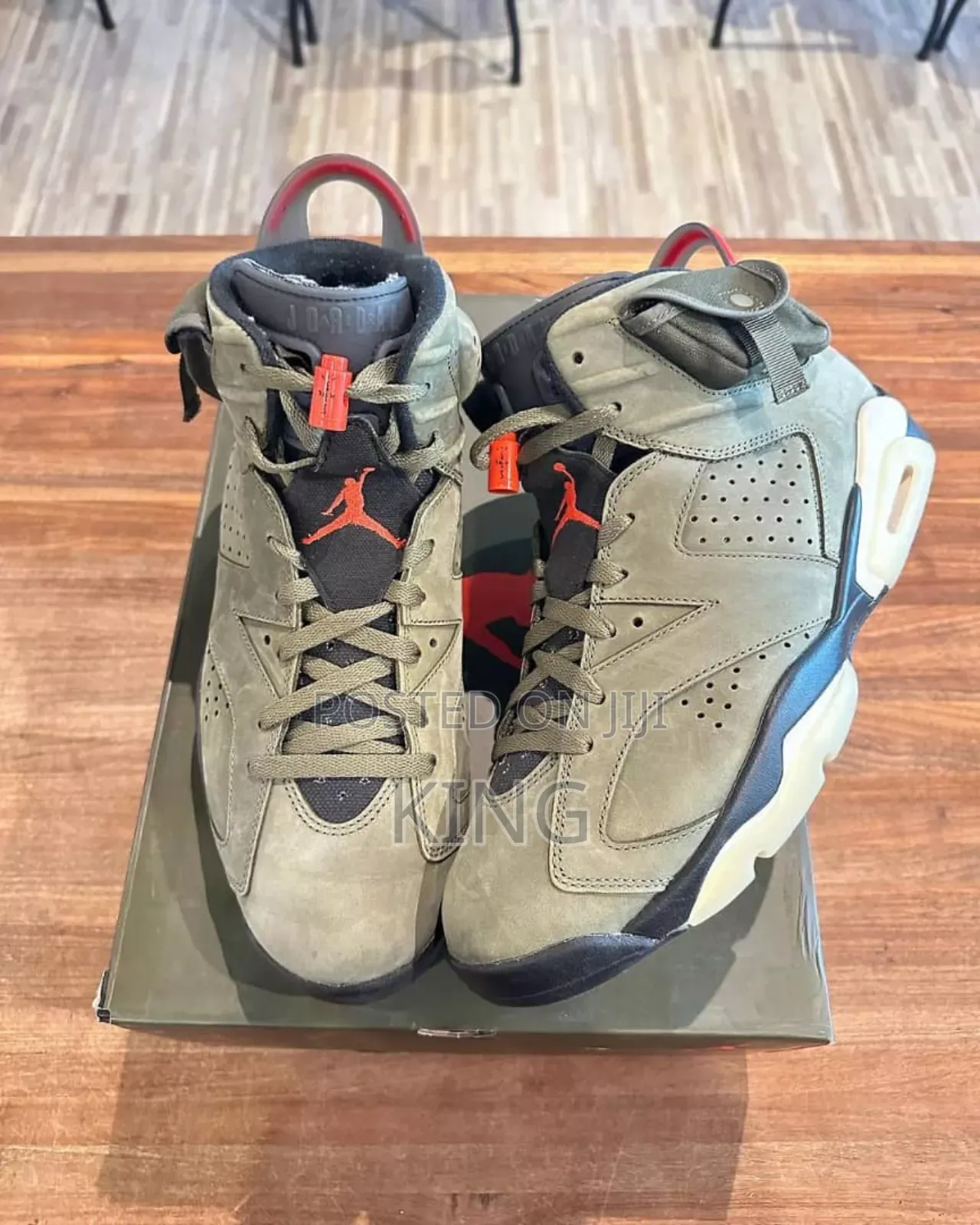 Friendlyair Jordan Men's 6 Retro Travis Scott Olive Green.