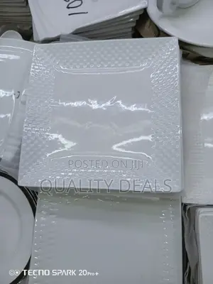 12pcs Square Ceramic Dinner Plates