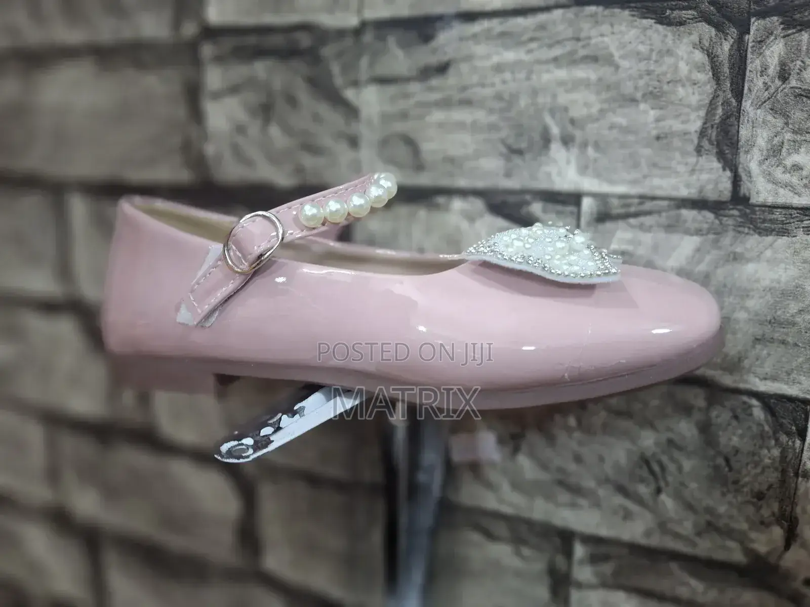 Flat Princess Shoes With Shiny Diamonds for Girl, Leather Sh