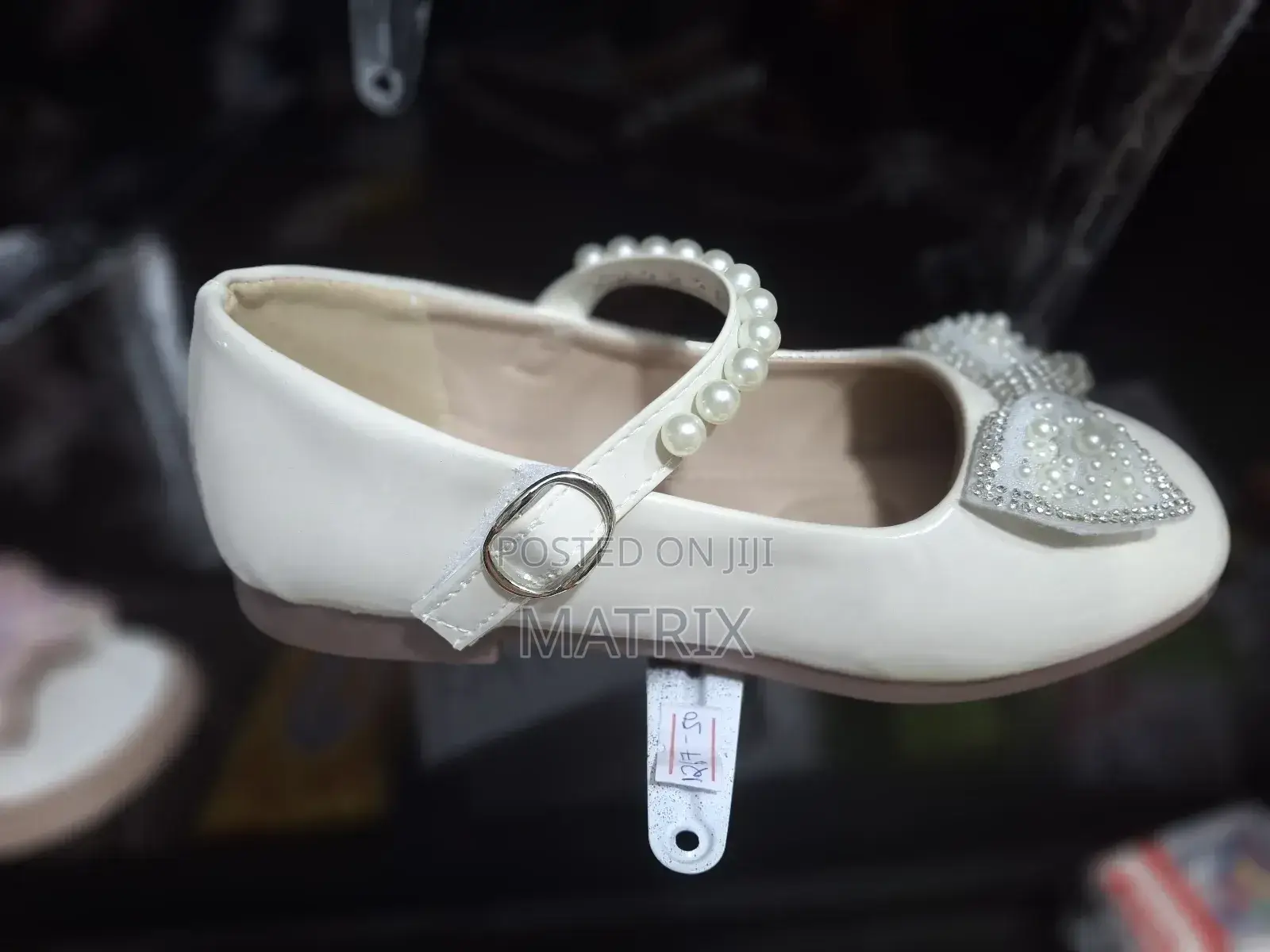 Flat Princess Shoes With Shiny Diamonds for Girl, Leather Sh