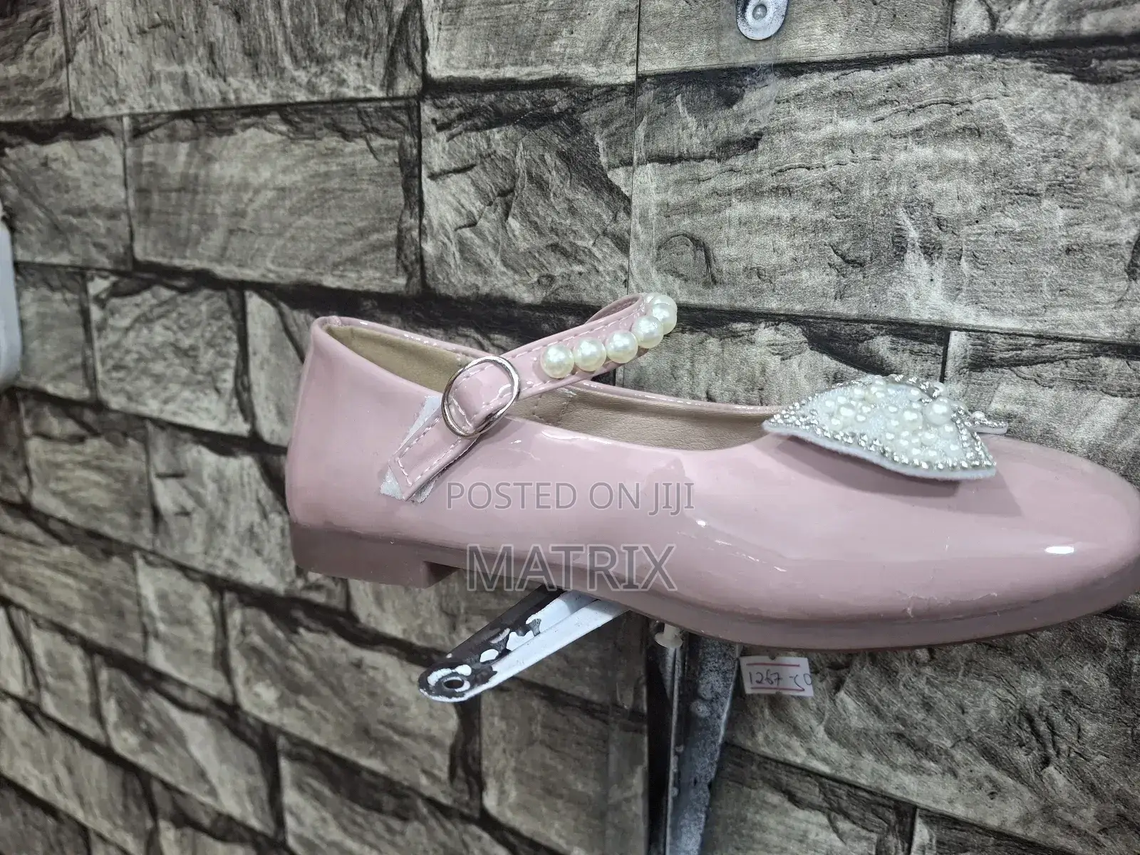 Flat Princess Shoes With Shiny Diamonds for Girl, Leather Sh