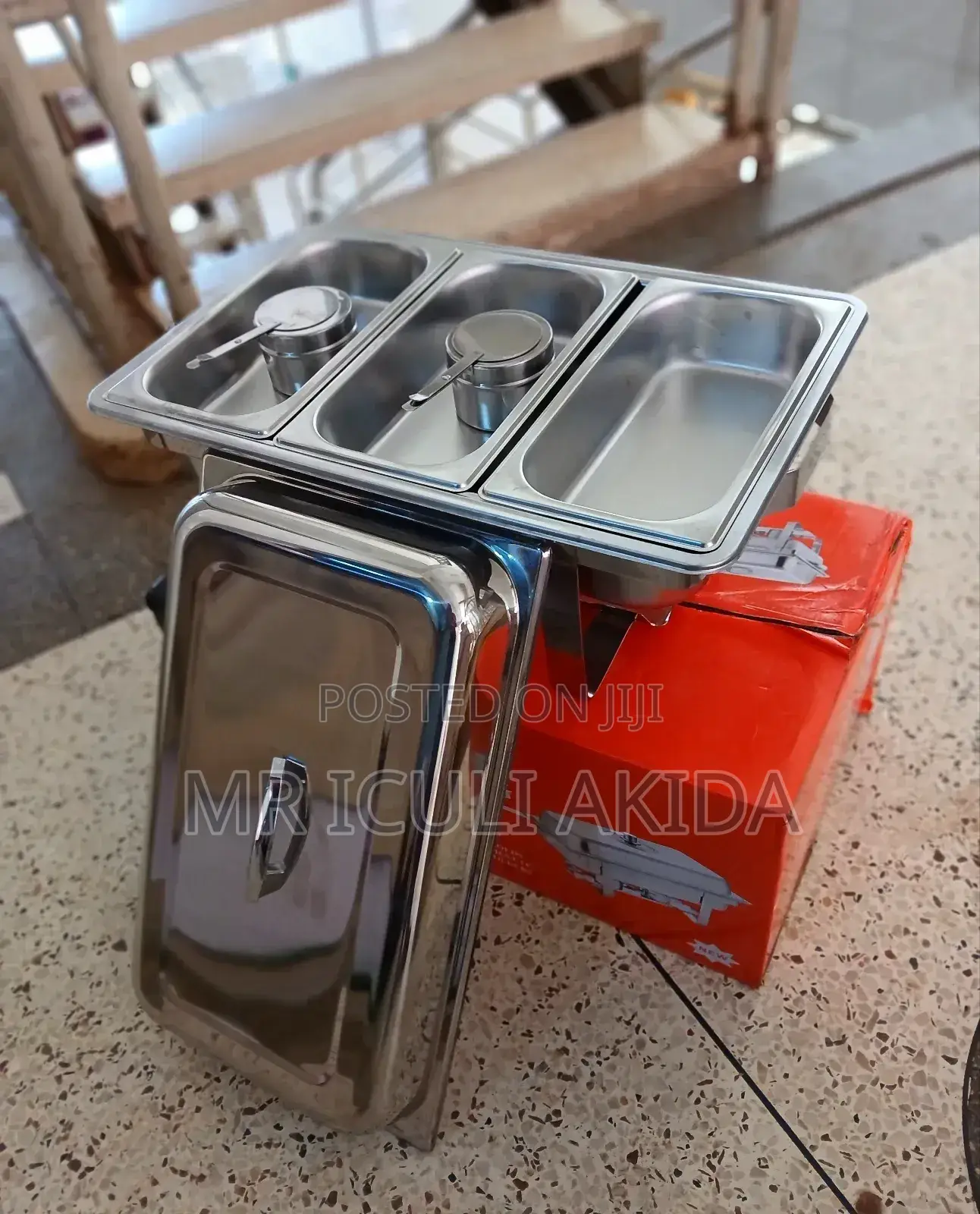 Future King 9.5L Triple Bowl Chafing Dish Food Warmer