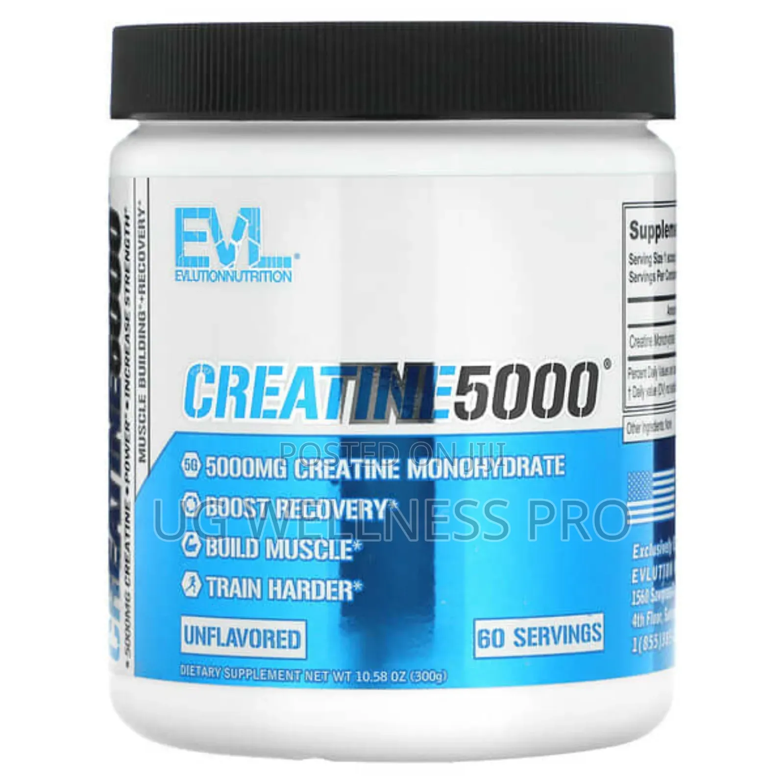 CREATINE Monohydrate Powder , Unflavored, 300g 50 Servin