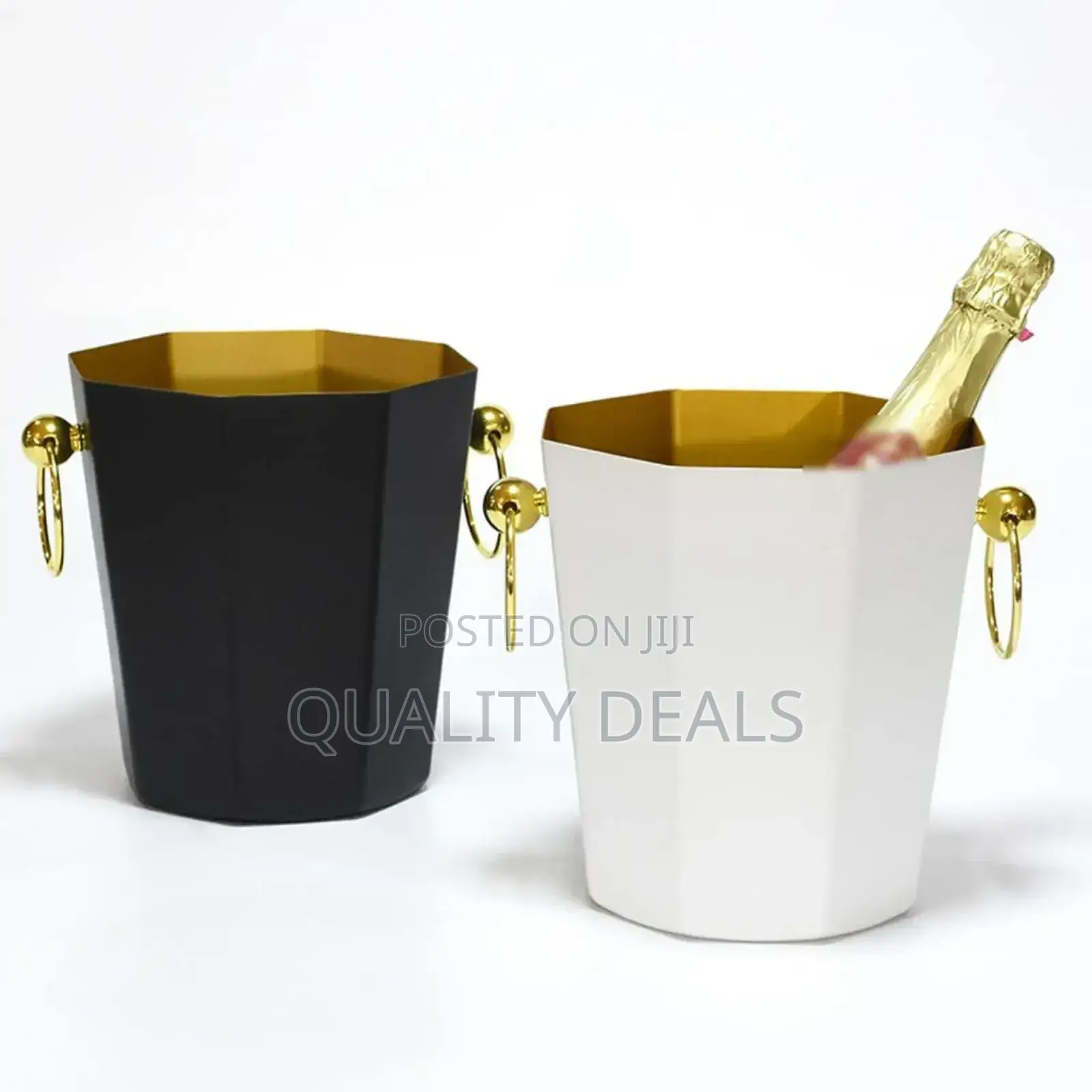 Octagonal Stainless Steel Ice Bucket