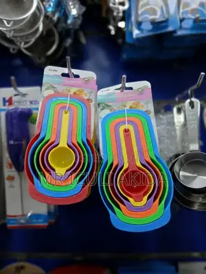 6pcs Plastic Multi Color Measuring Cup Baking Spoons Set