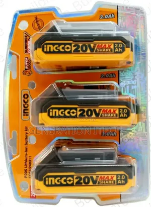 3 PCS Ingco Battery Pack - Rechargeable-20v- For All Tools