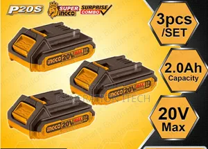 3 PCS Ingco Battery Pack - Rechargeable-20v- For All Tools