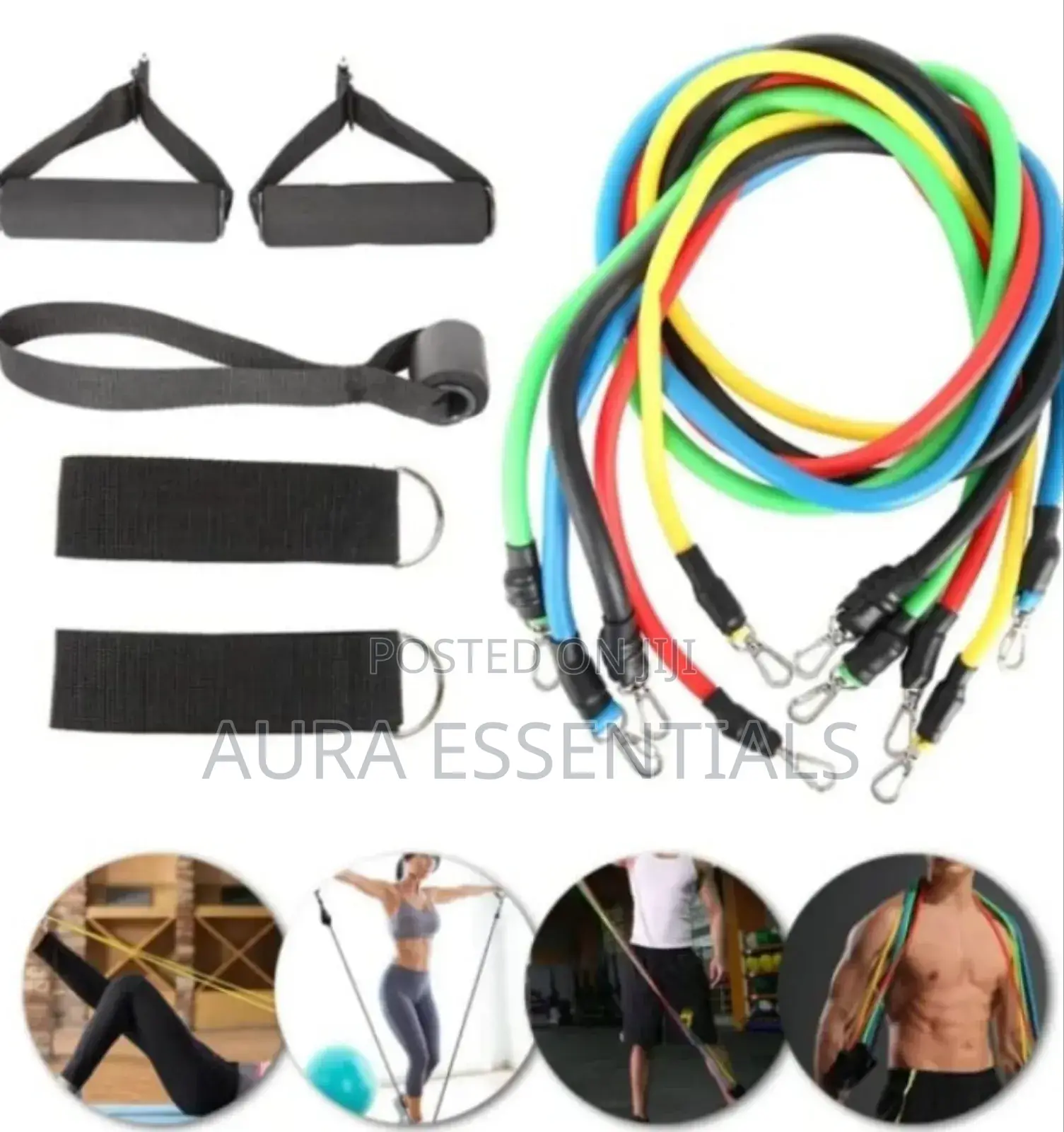 11pcs High Quality All Exercise Resistance Bands