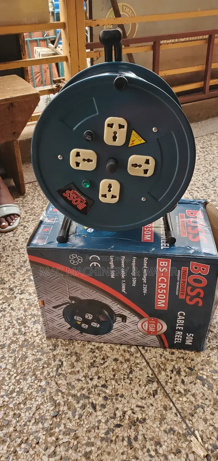 Extension Cable Reel / Cord 50meters BOSS GERMAN