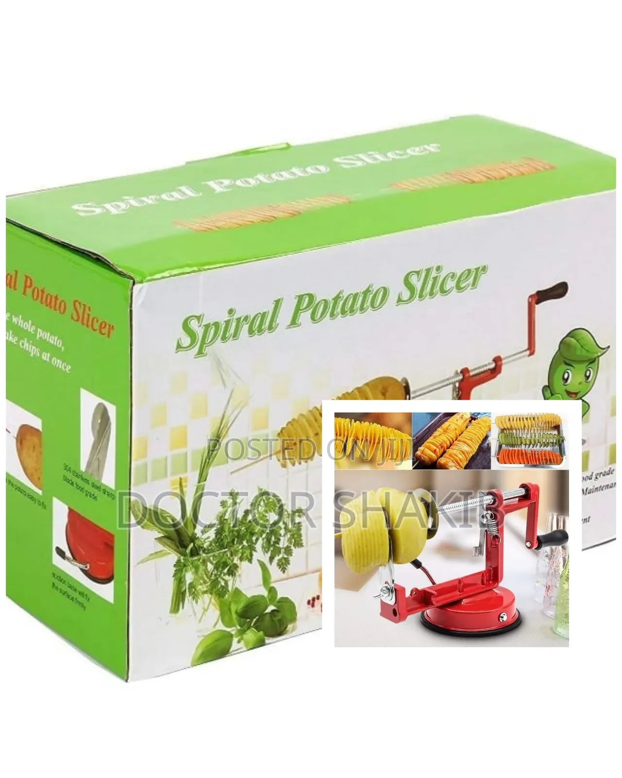 New Manual Spiral Potato Cutter-Red
