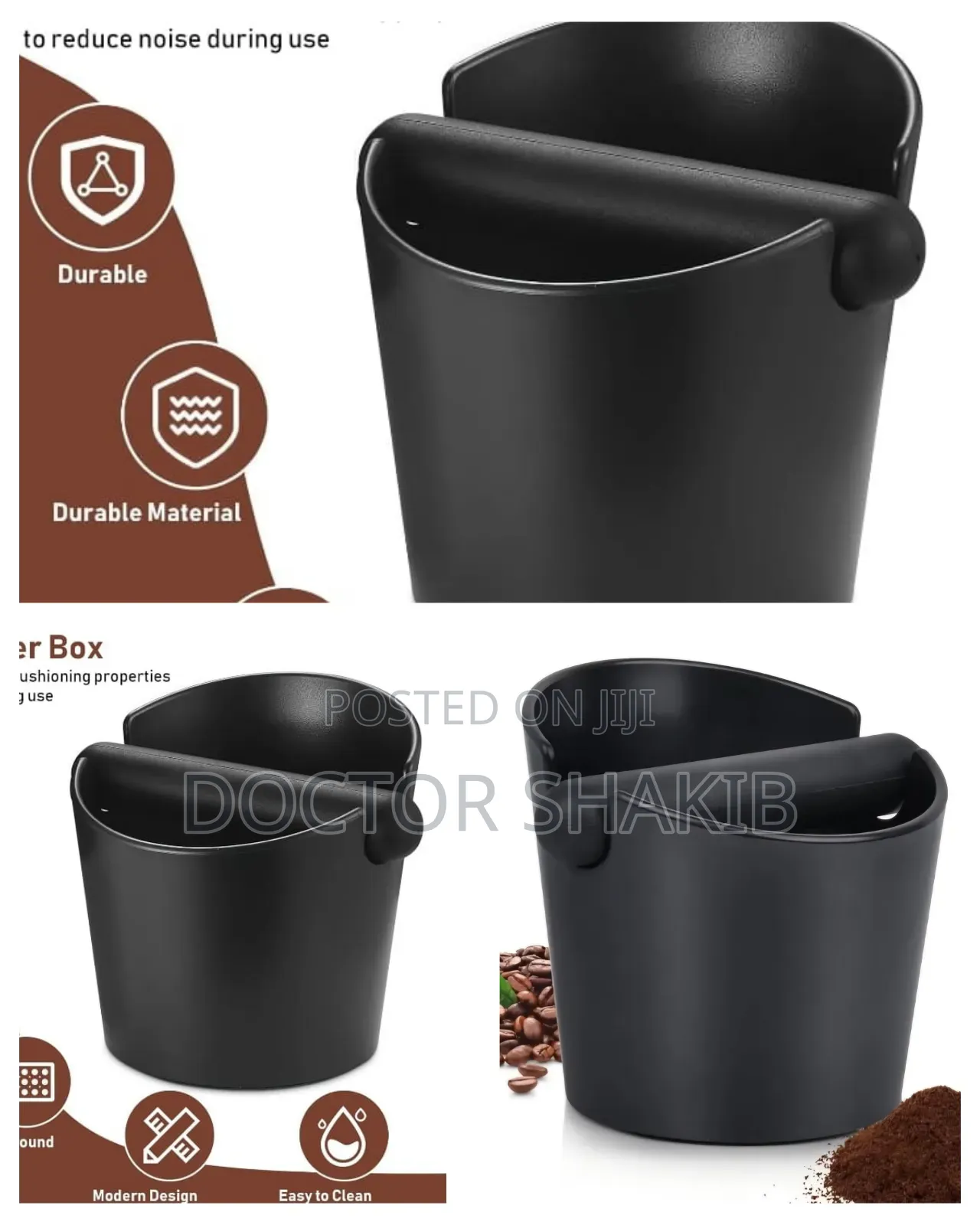 Expresso Coffee Knock Box-Black
