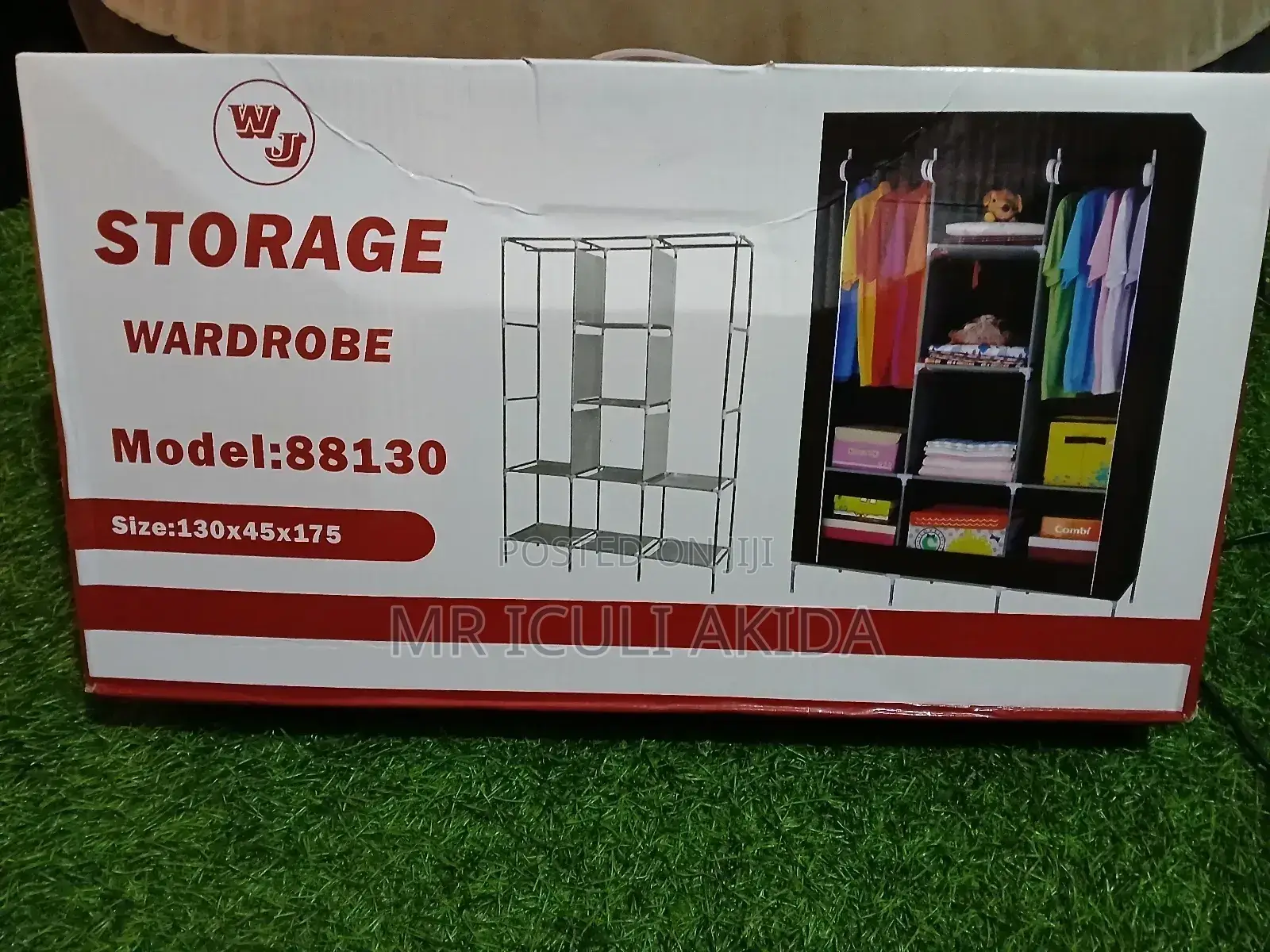 Elegant 3column Modern Wood Frame Wardrobe