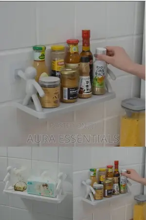 No Drill Self Floating Kitchen or Bathroom Shelf